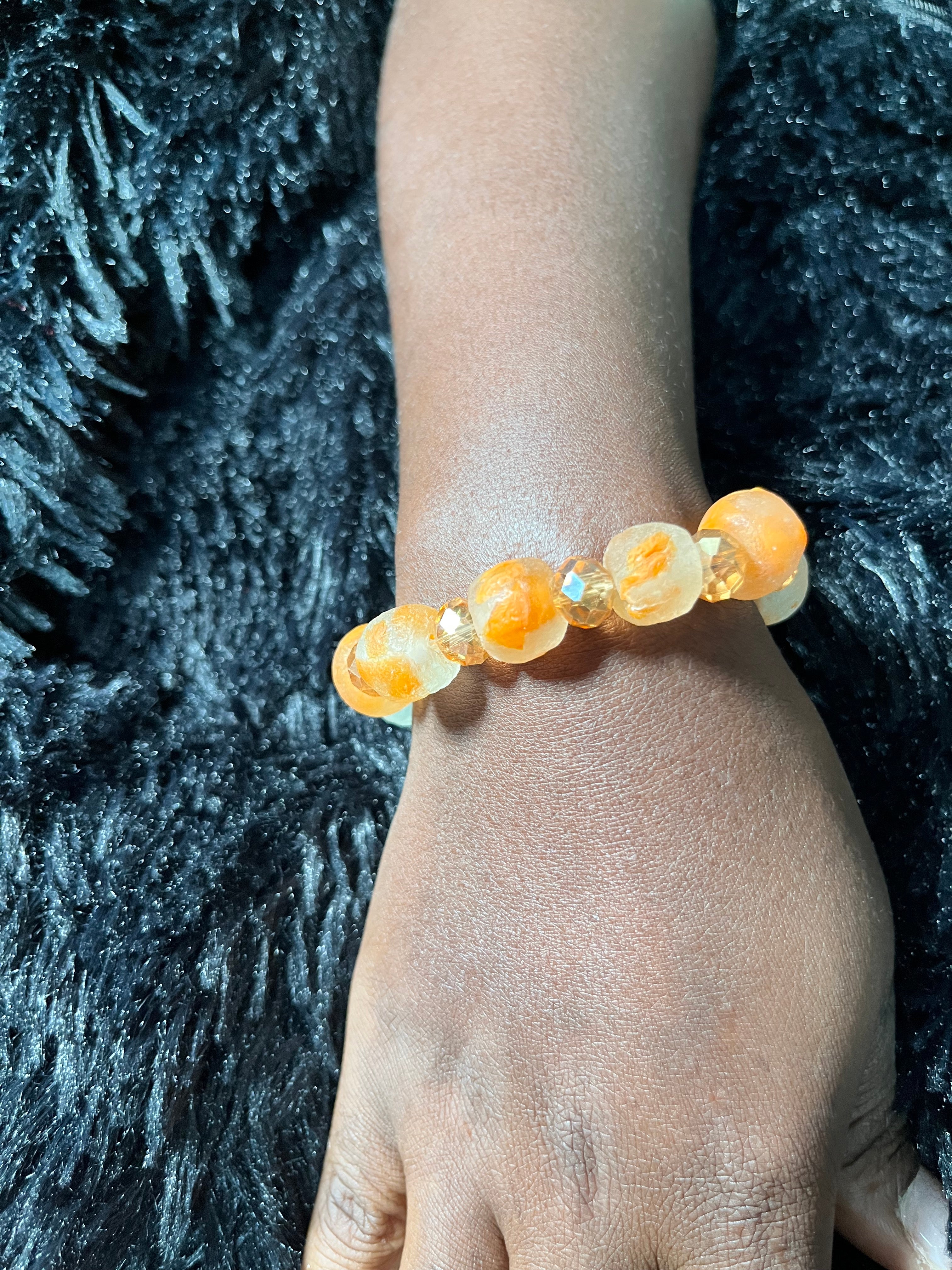 Orange stone bracelet