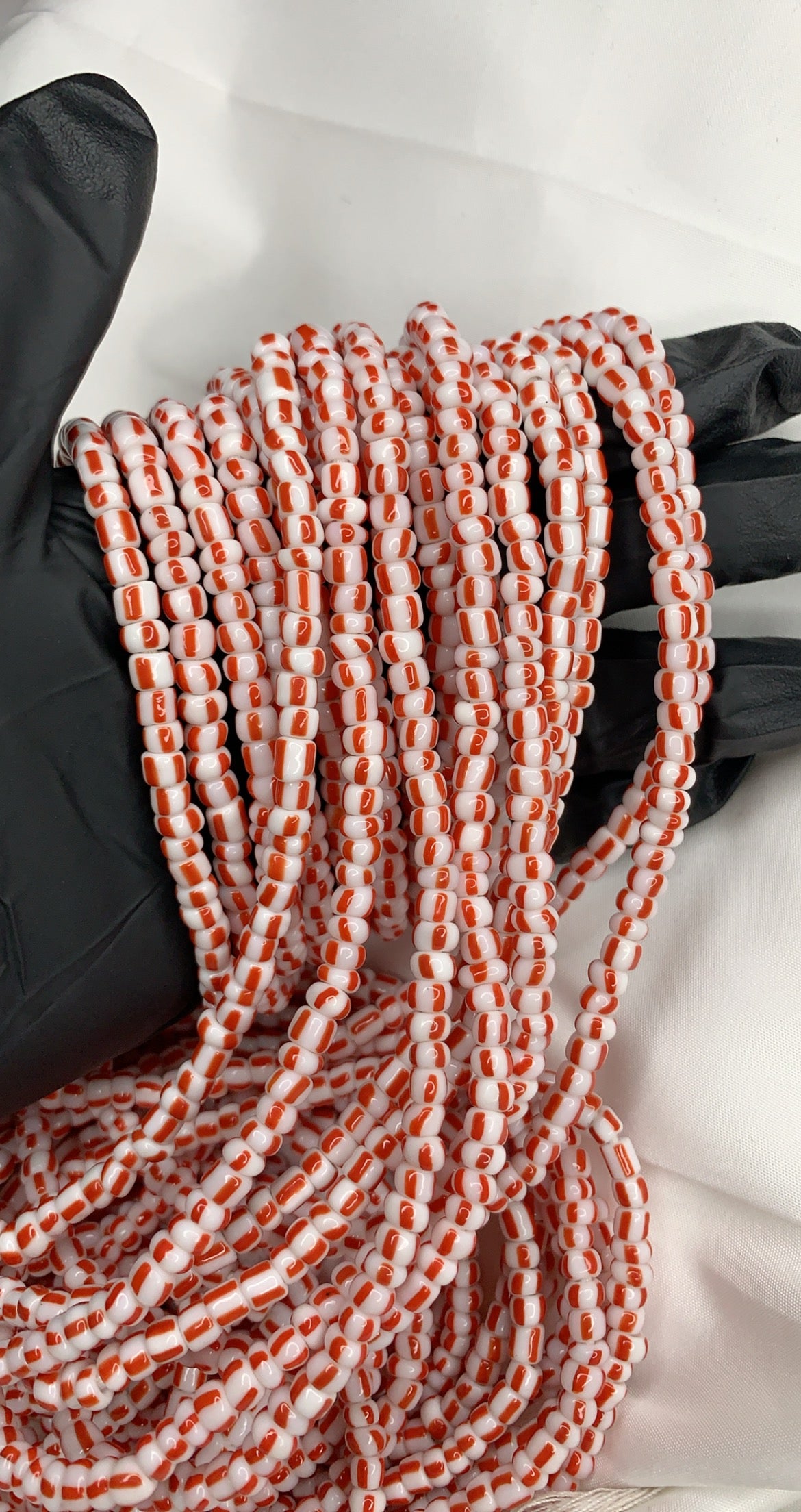 Candy cane waist beads