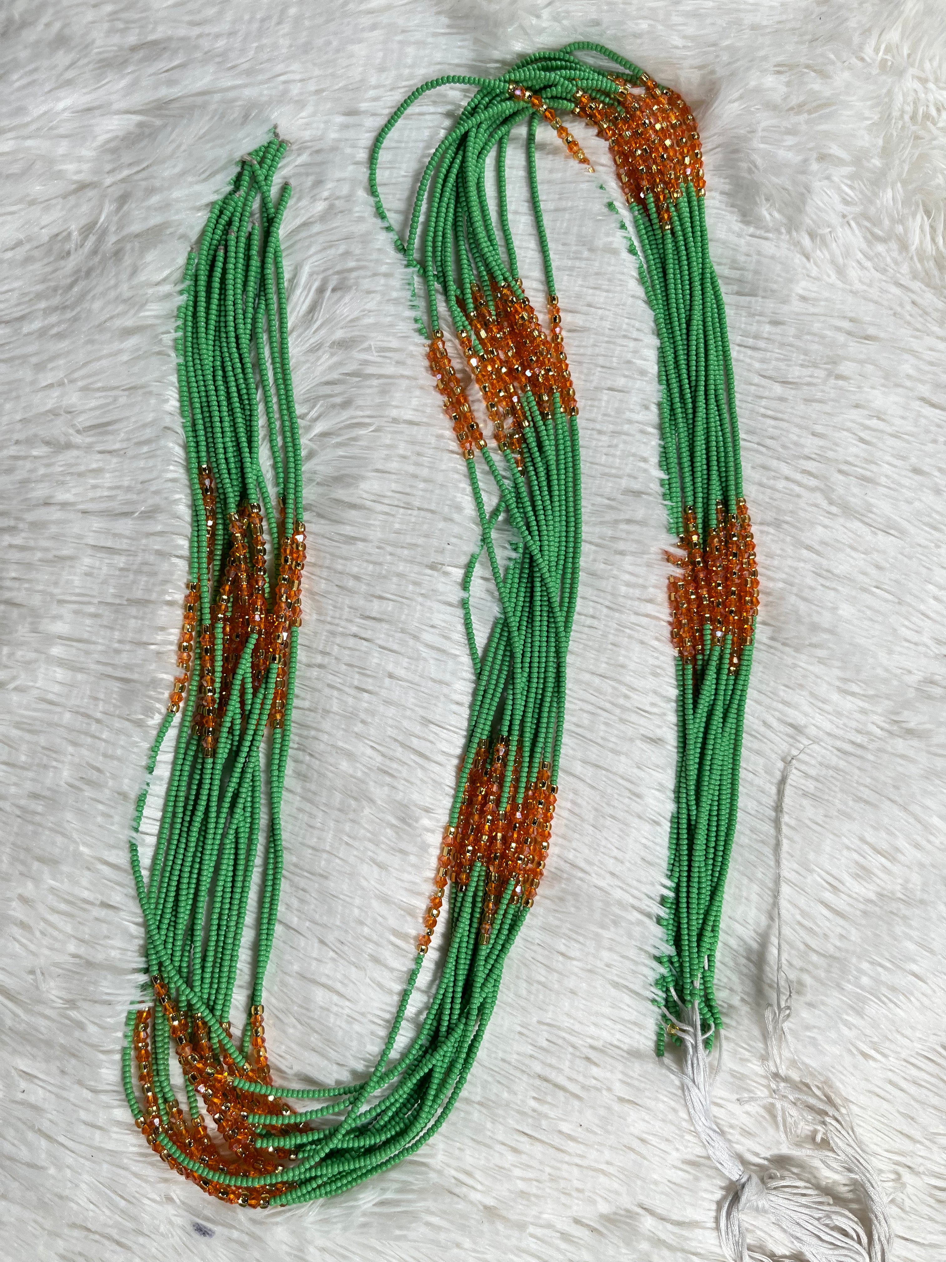 Green Gemmed Beads